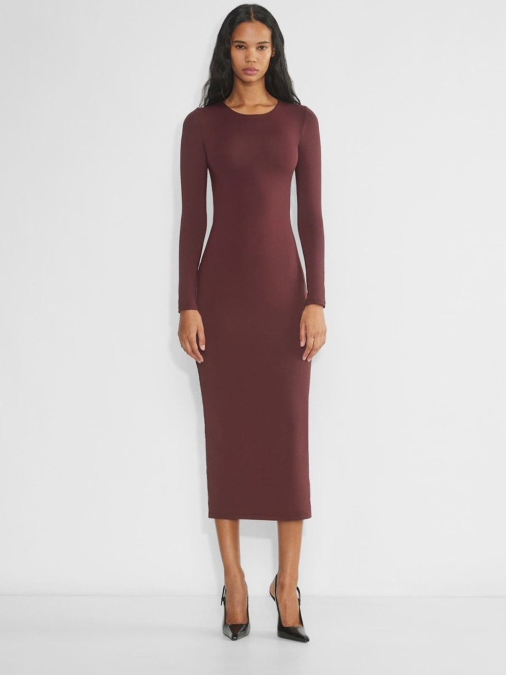 ARITZIA Contour Crew Longsleeve Maxi Dress